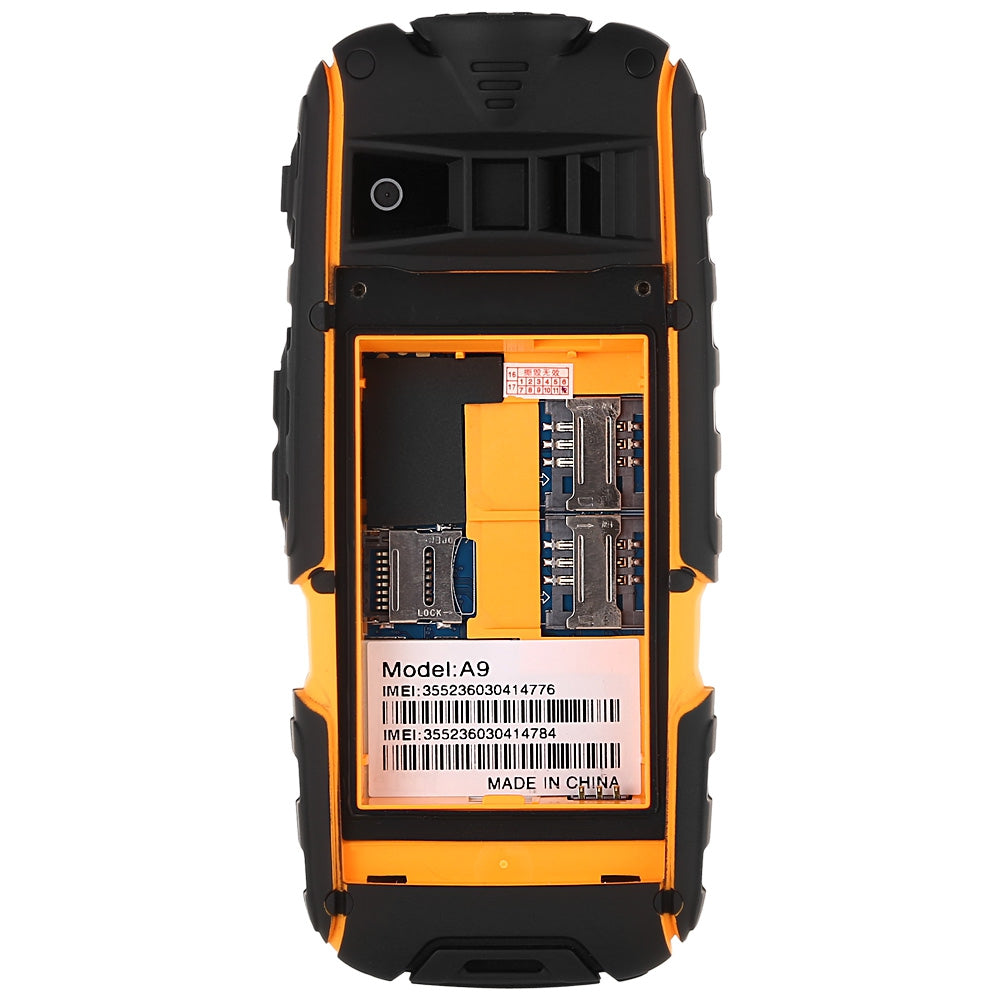 DTNO.I A9 Quad Band Unlocked Phone 2.4 inch IP67 Waterproof Dustproof Shockproof FM Flashlight C...