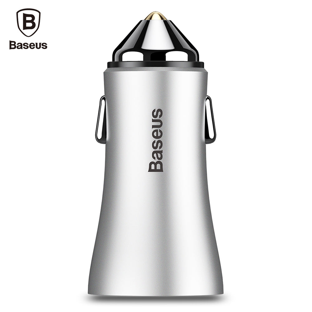 Baseus Golden Contactor 2.4A Dual USB Port Smart Car Charger