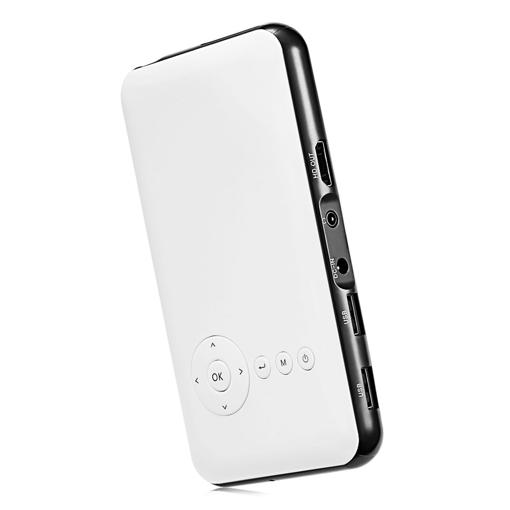 D02 DLP Mini Projector 8GB 50ANSI Android 4.4 Bluetooth 4.0 2.4G / 5G WiFi Airplay HD Media Player