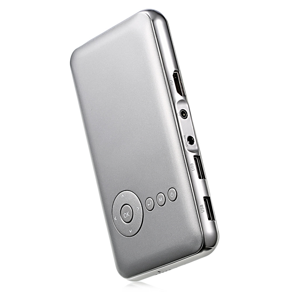 D02 DLP Mini Projector 8GB 50ANSI Android 4.4 Bluetooth 4.0 2.4G / 5G WiFi Airplay HD Media Player