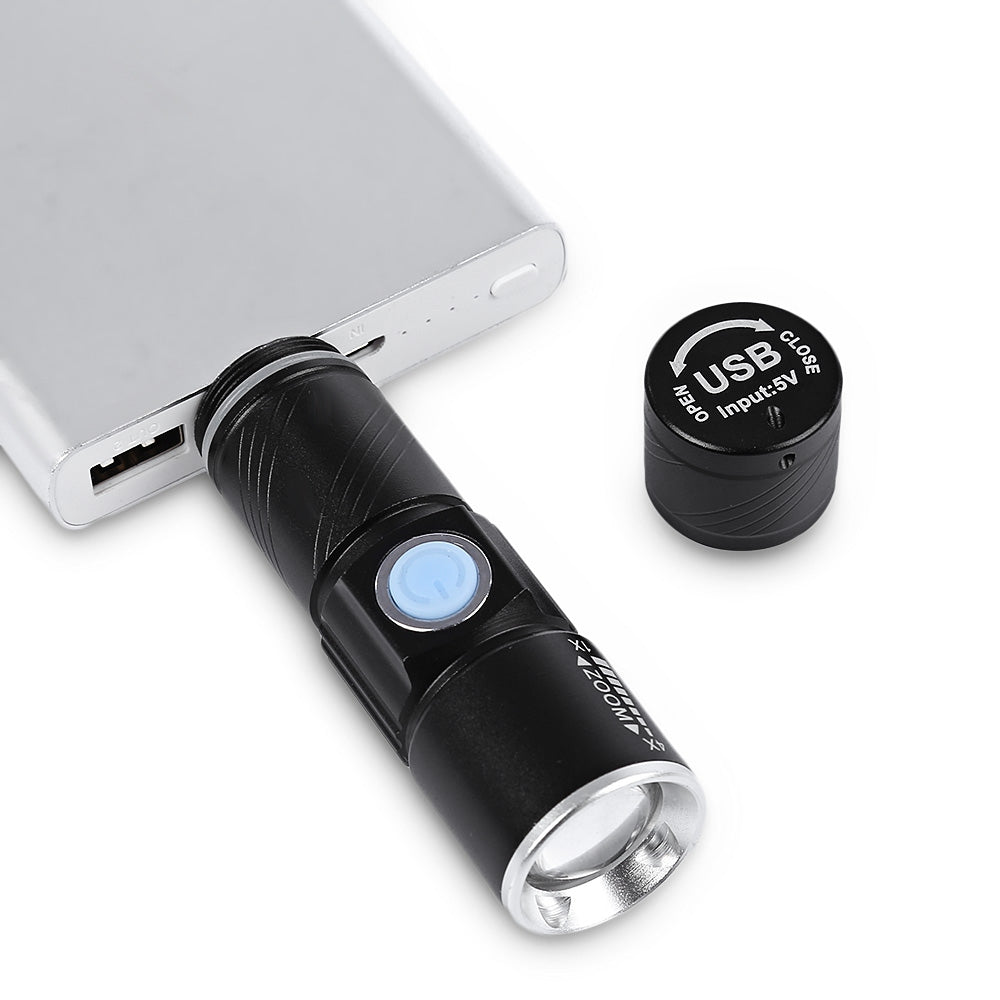 CYCLE ZONE USB Rechargeable Bike Front Handlebar Flashlight