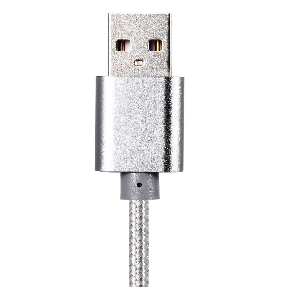 3 in 1 Micro USB + Type-C + 8 Pin Aluminum Alloy Connector Charging Cord 1.2m