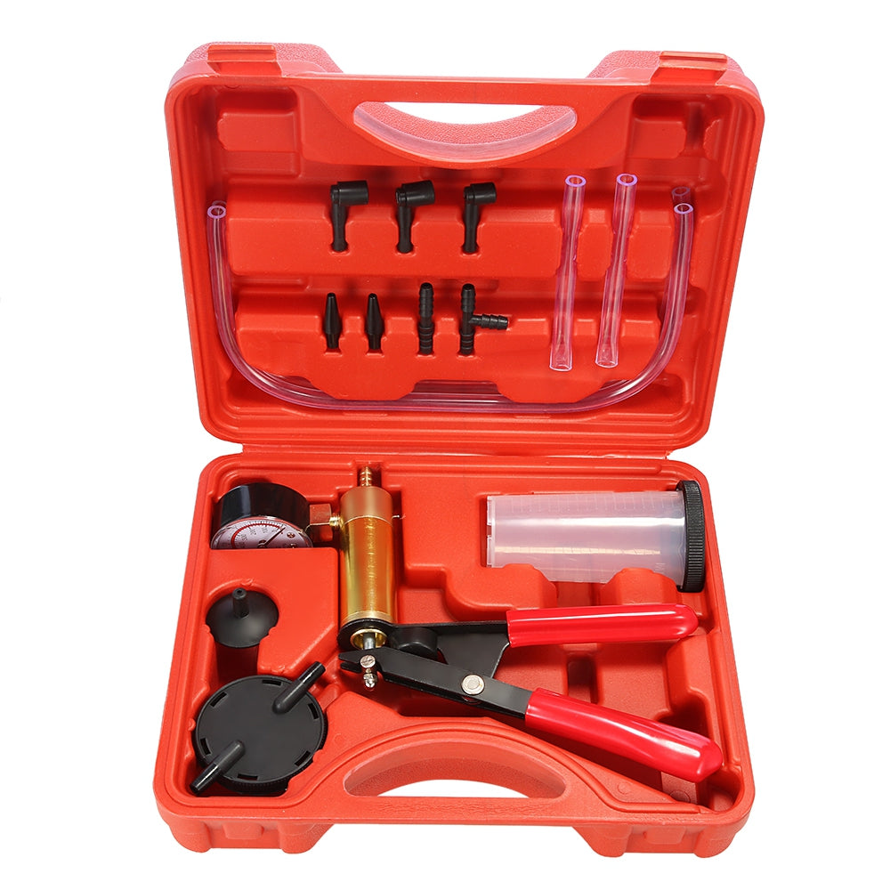 Brake Fluid Bleeder Hand Held Vacuum Pistol Pump Tester Kit