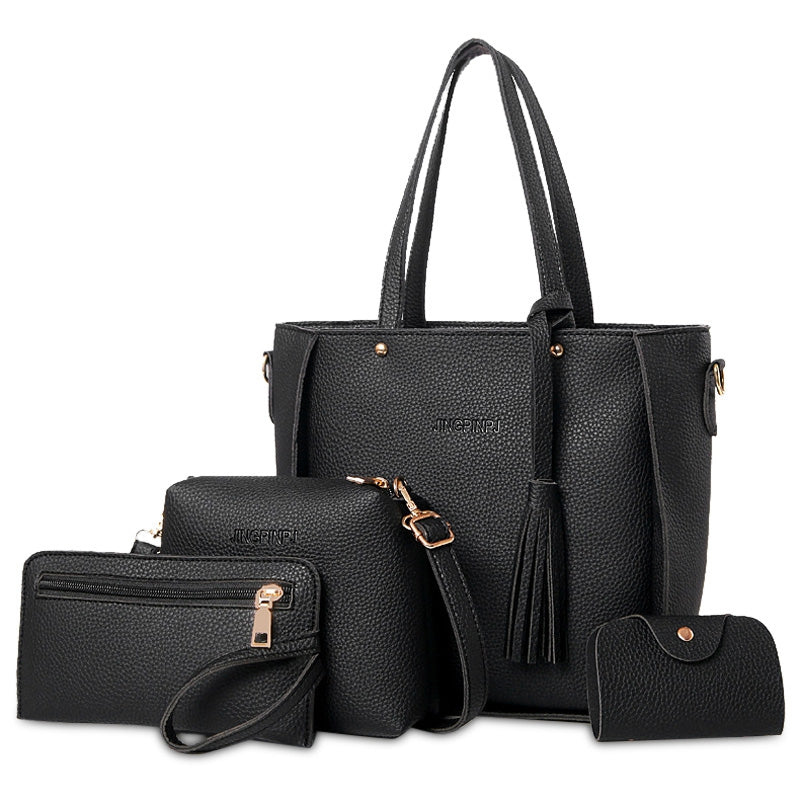 4 Pieces Tassel Tote Bag Set