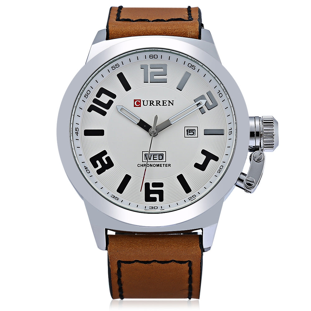 Curren M8270 Men Quartz Watch with Day Date Display