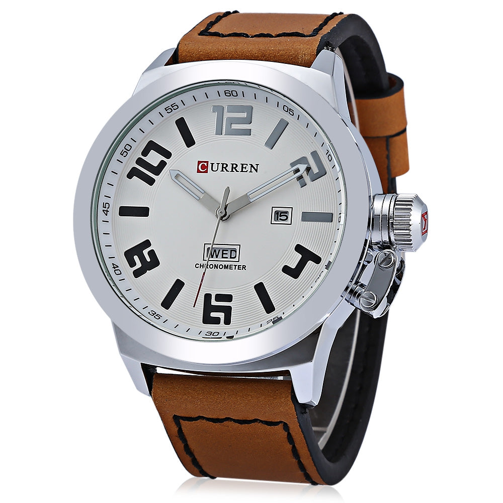 Curren M8270 Men Quartz Watch with Day Date Display