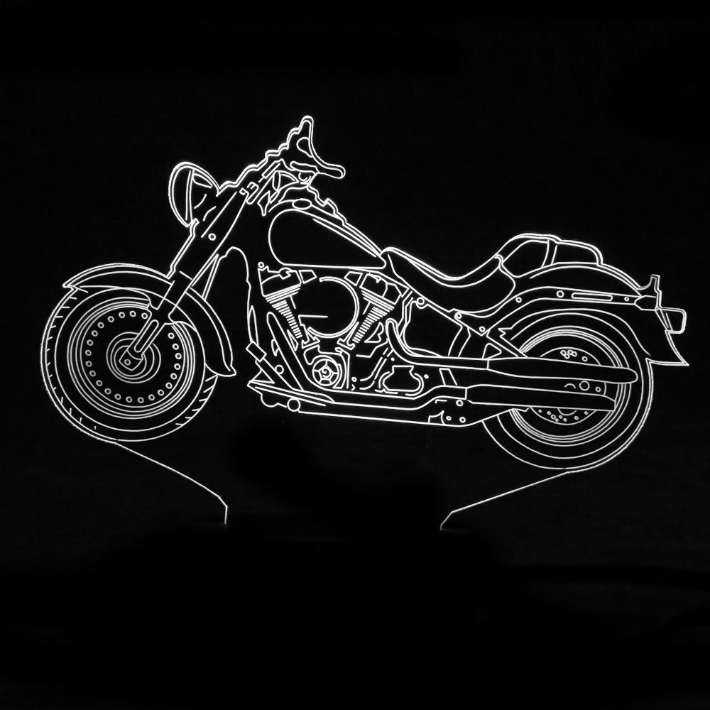 Colorful Motorcycle Design USB Night Light 3D LED Lamp