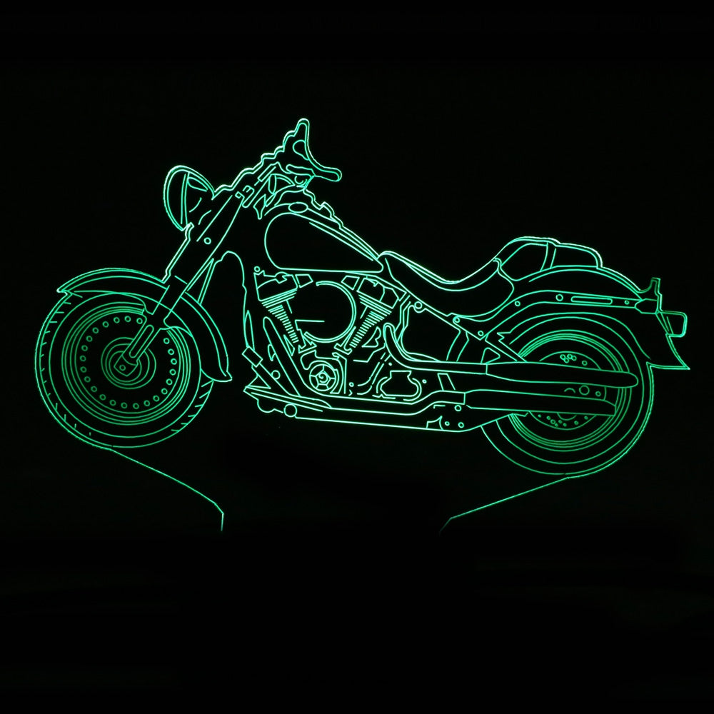 Colorful Motorcycle Design USB Night Light 3D LED Lamp