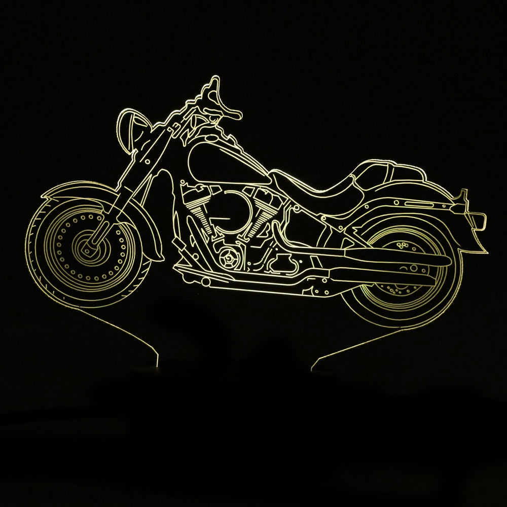 Colorful Motorcycle Design USB Night Light 3D LED Lamp