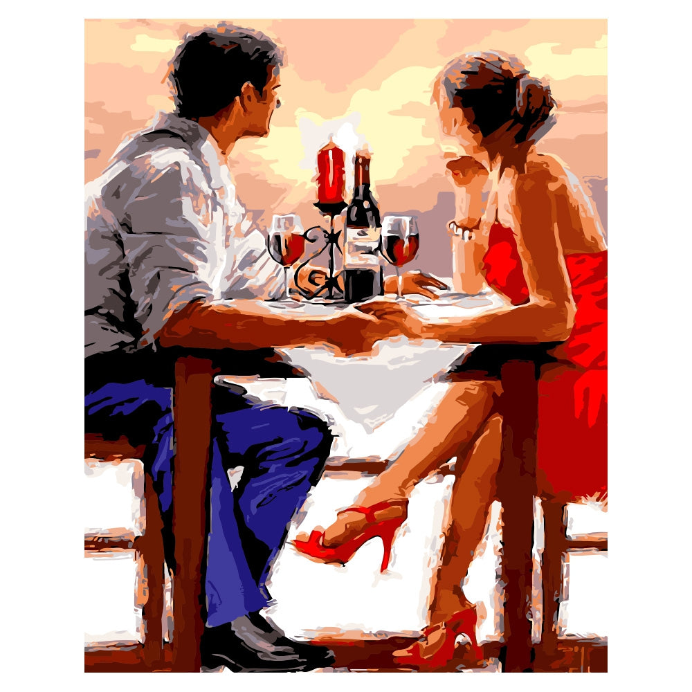 Dating Lovers DIY Digital Oil Painting Set Wall Decor