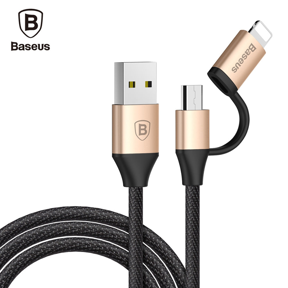 Baseus Yiven 2A 8 Pin Adapter Micro USB Data Cable 1M