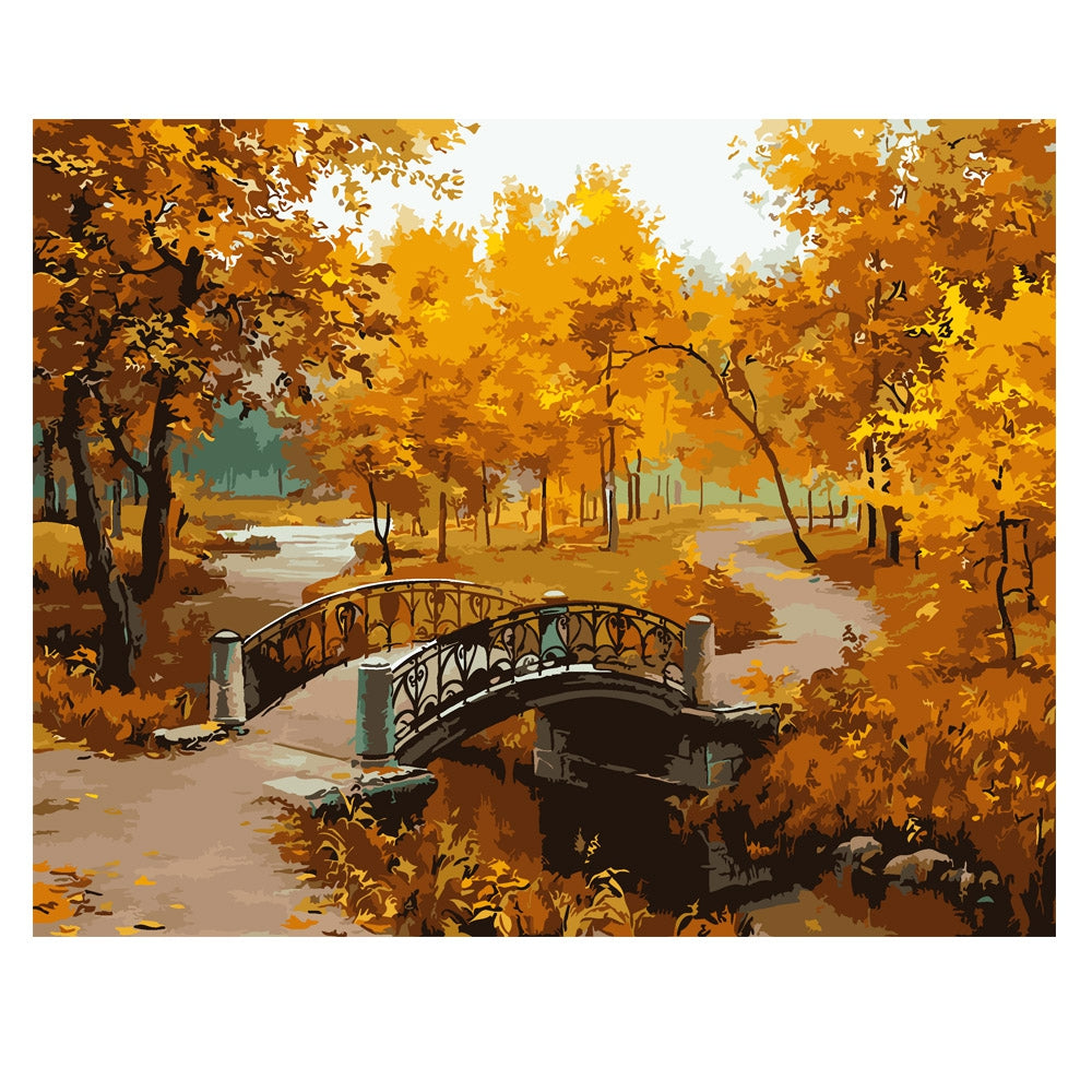 Autumn Landscape DIY Digital Oil Hand Painting Wall Decor