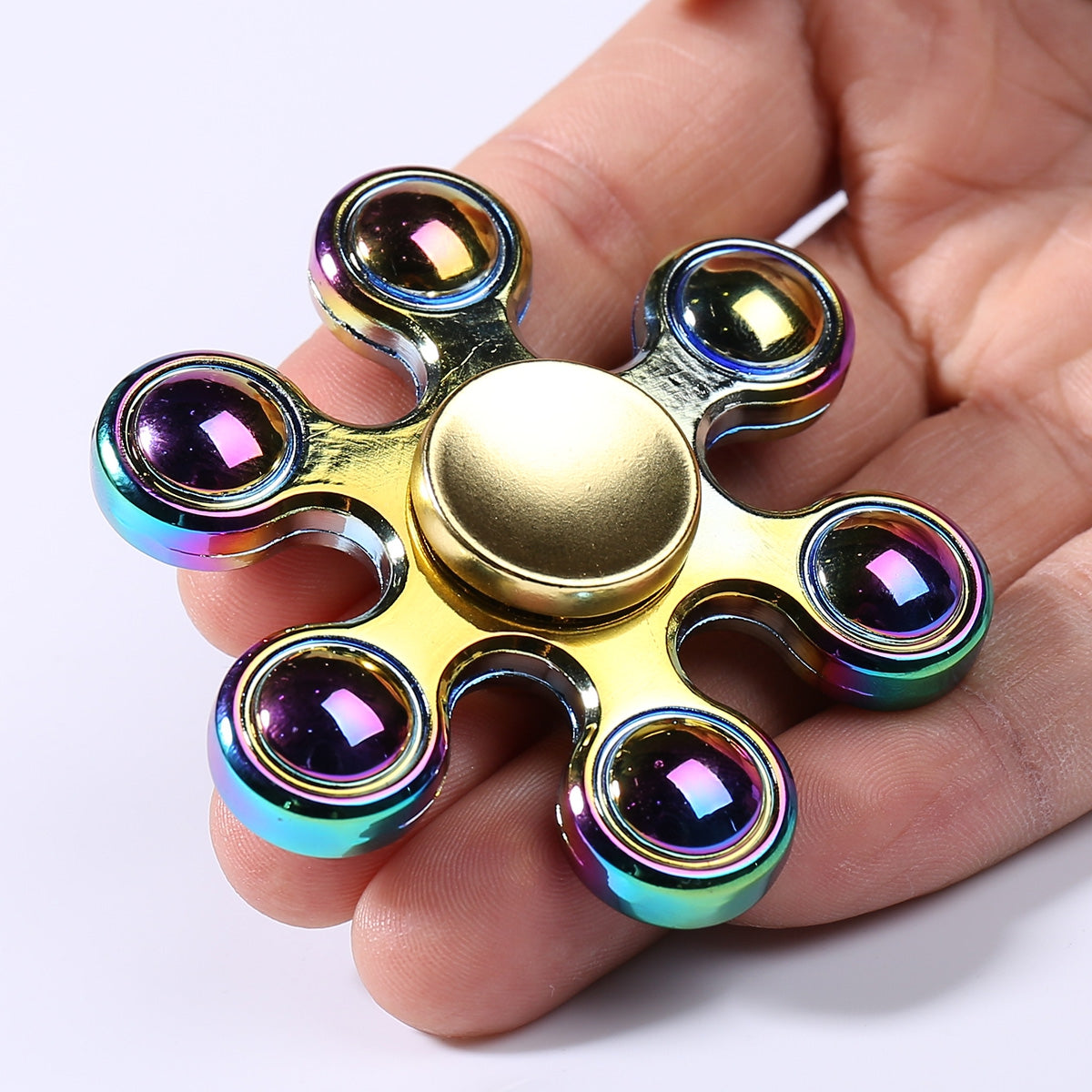 Colorful Beads Stress Reliever Fidget Hand Spinner