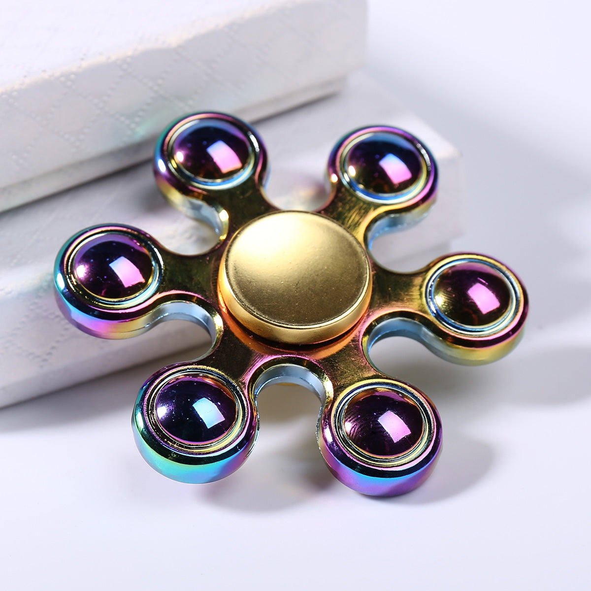 Colorful Beads Stress Reliever Fidget Hand Spinner