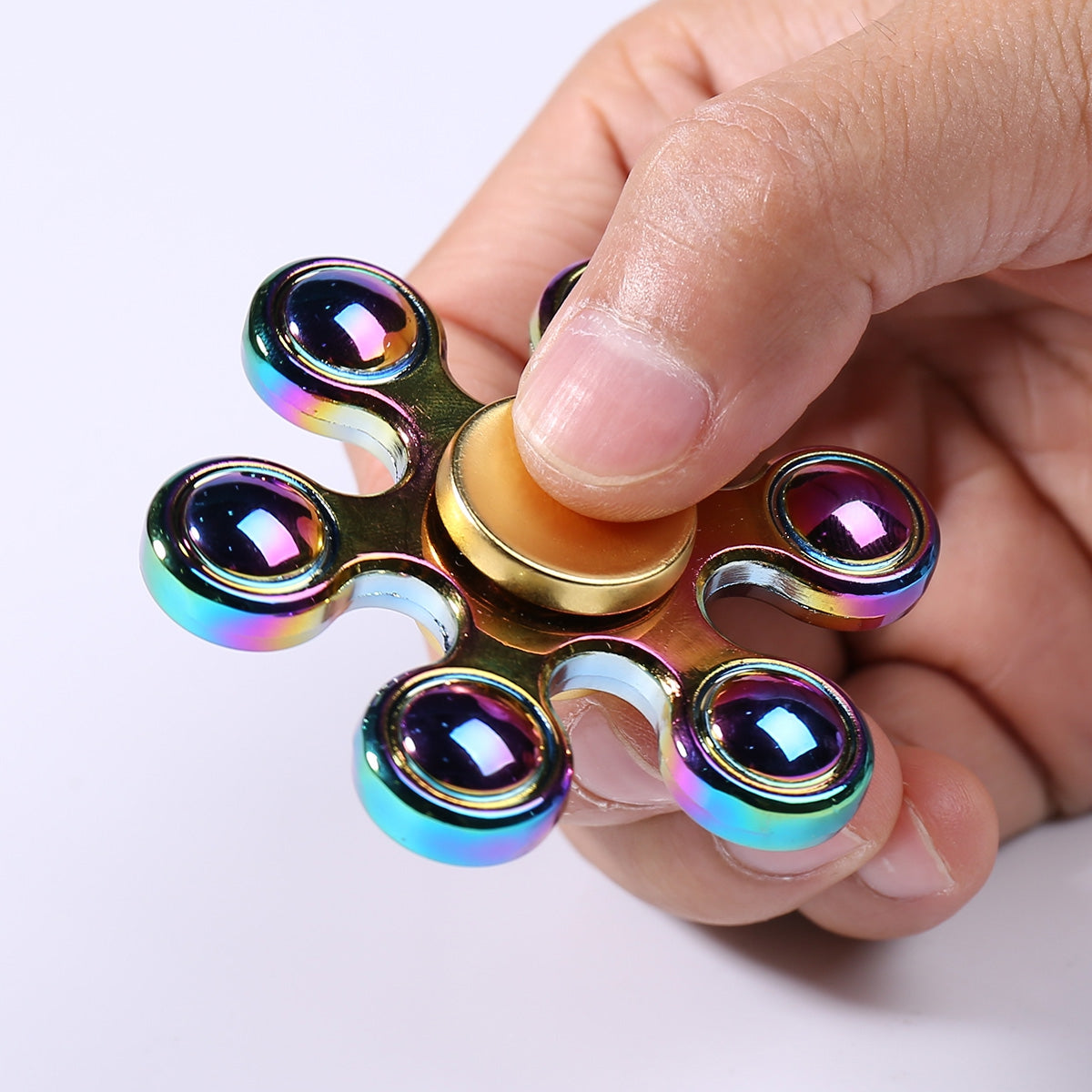 Colorful Beads Stress Reliever Fidget Hand Spinner