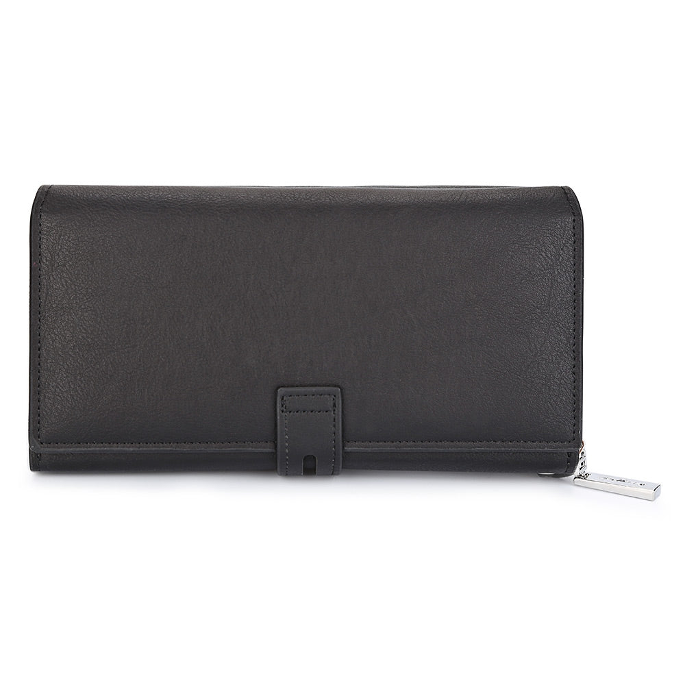 Baellerry Letter PU Leather Handle Strap Card Holder Men Clutch Wallet