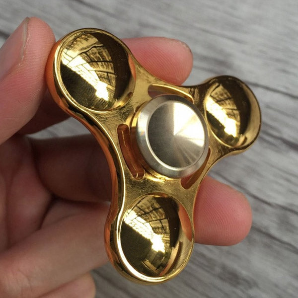 3 Leaf Finger Gyro Metal Fidget Spinner EDC Toy