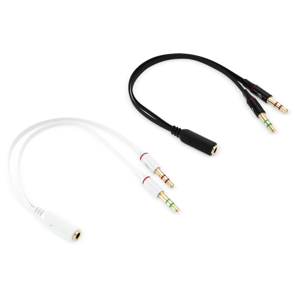 1-to-2 3.5mm Gold-plated Adapter Cable for Headphones