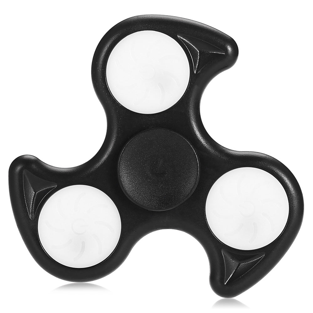 ABS Triangle Fire Wheel Fidget Spinner with LED Light ADHD Focus Anxiety Relief Toy