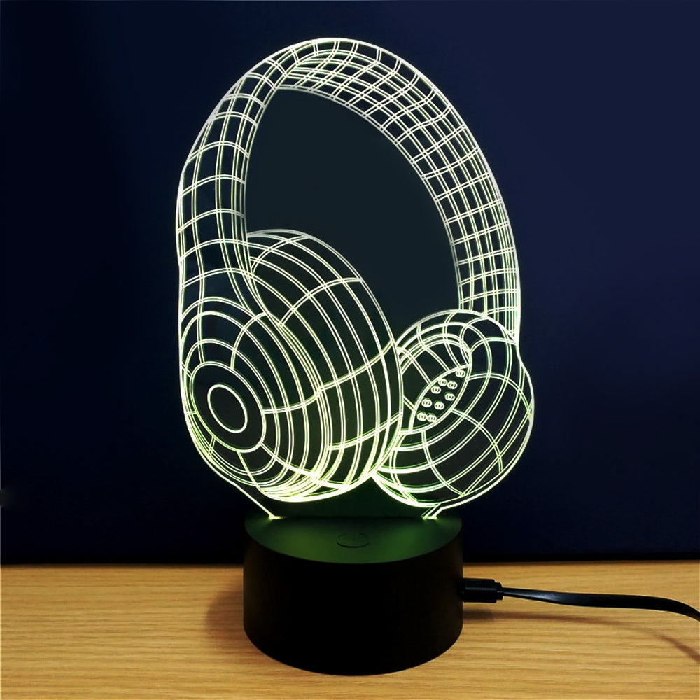 3D Headset Model LED Table Lamp