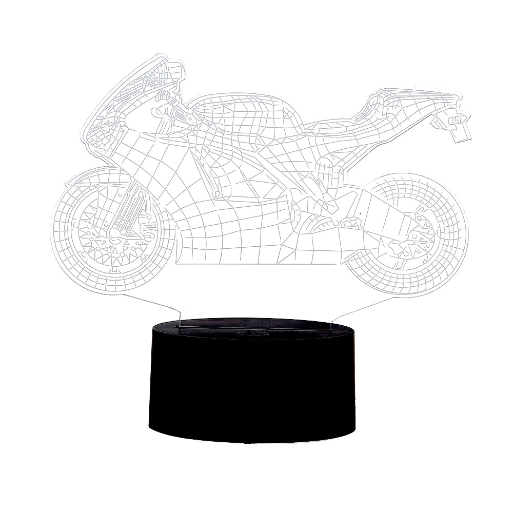 Colorful Motorcycle Model 3D LED Table Lamp