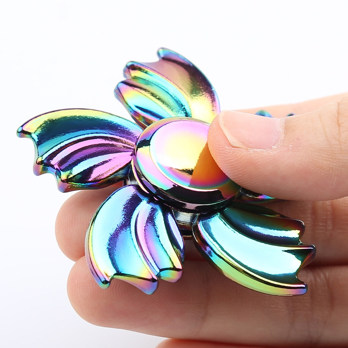 Colorful Fish Fin Metal Hand Spinner Fidget Toy