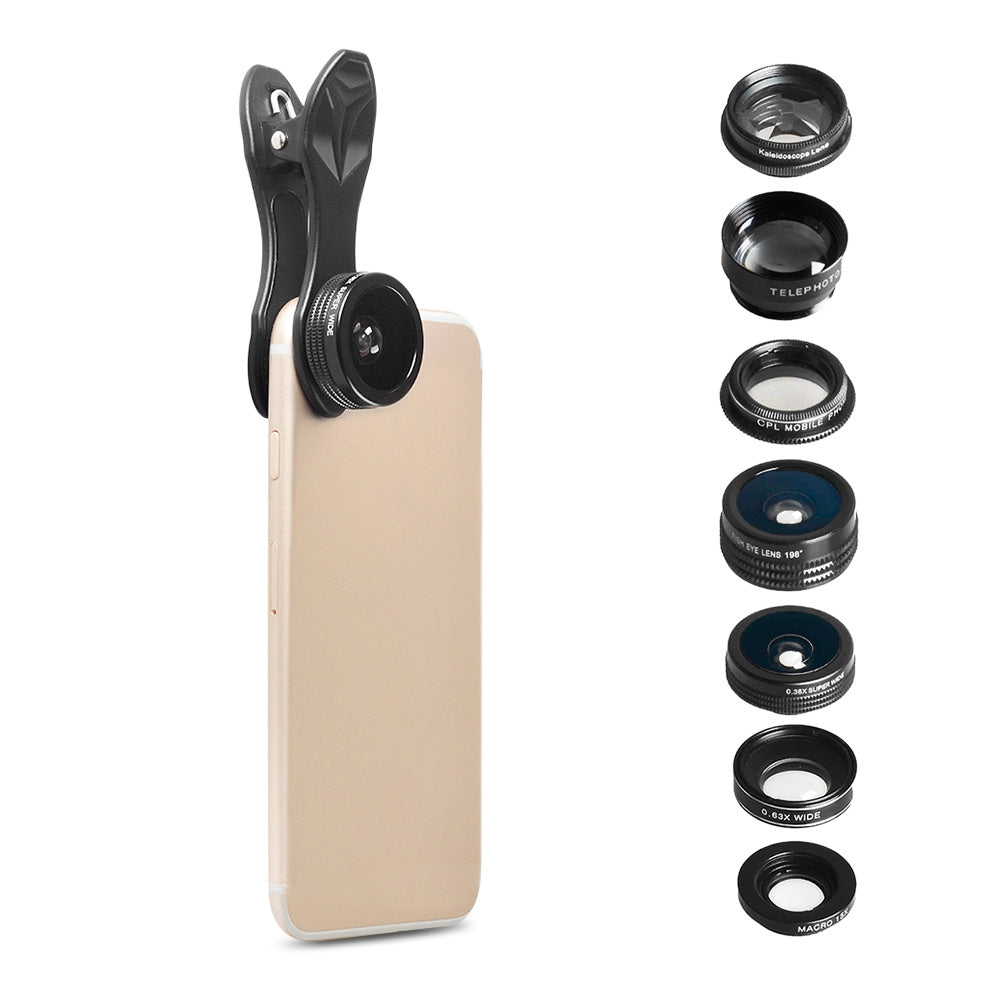 Apexel APL - DG7 7 in 1 Clip External Phone Camera Lens Kit