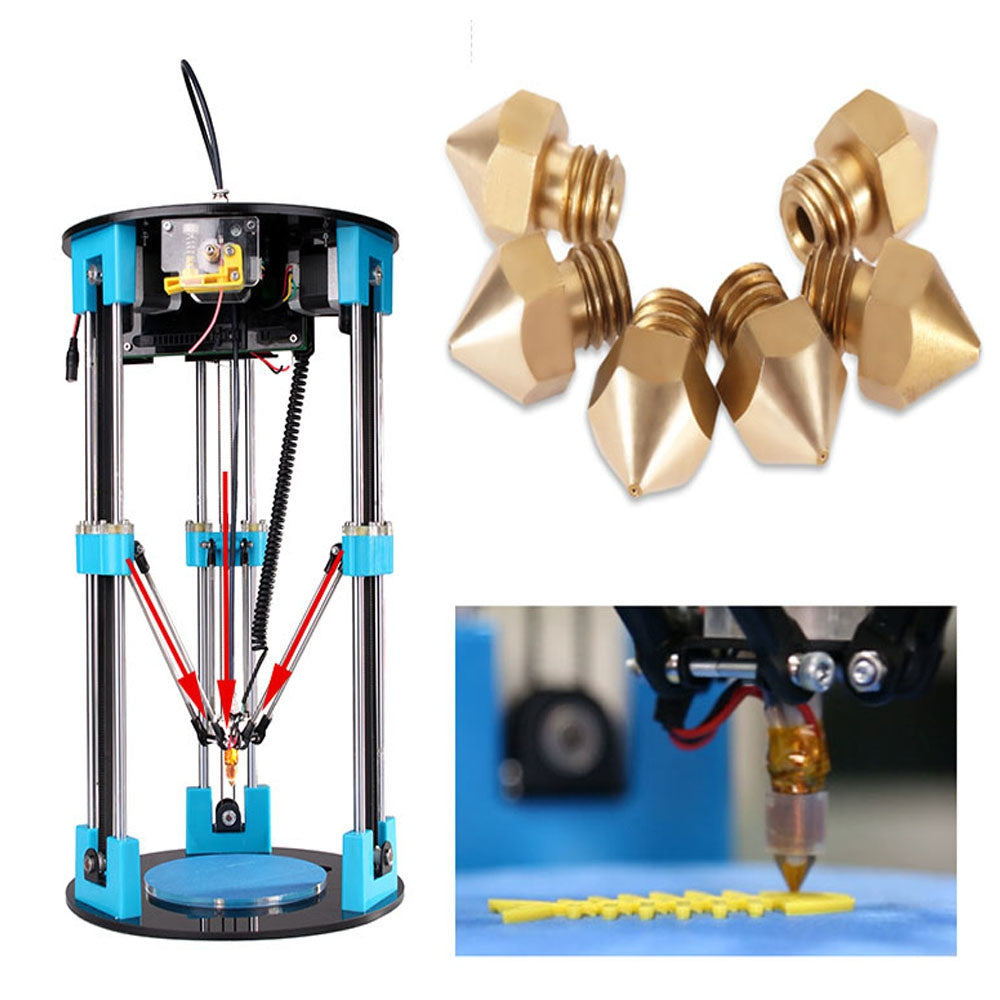 Anet 6pcs Thermostable 3D Printer Part Extruder Brass Nozzle Head