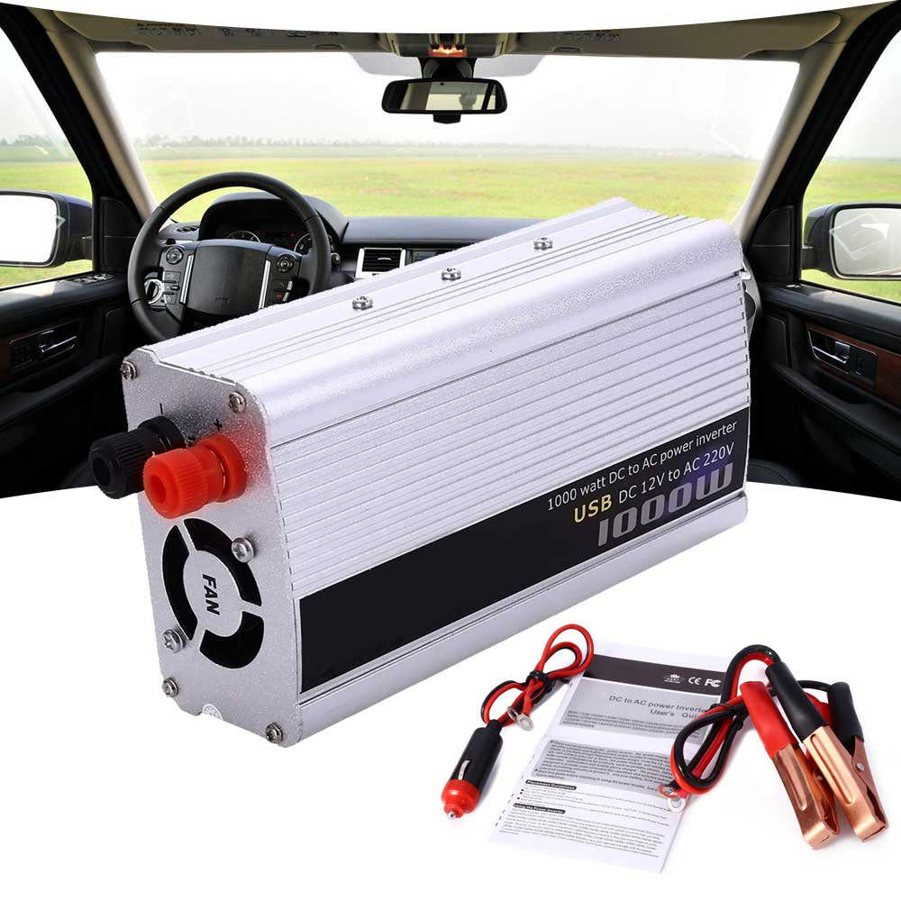 Car Inverter 1000W DC 12V AC 220V Vehicle Power Supply Switch On-board Charger