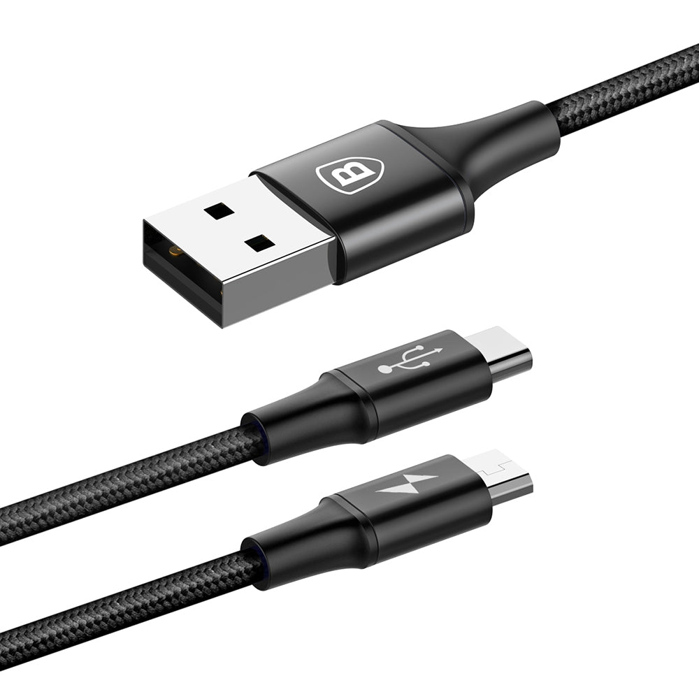 Baseus Rapid Series Micro USB Type-C Charge Data Cable 1.2M