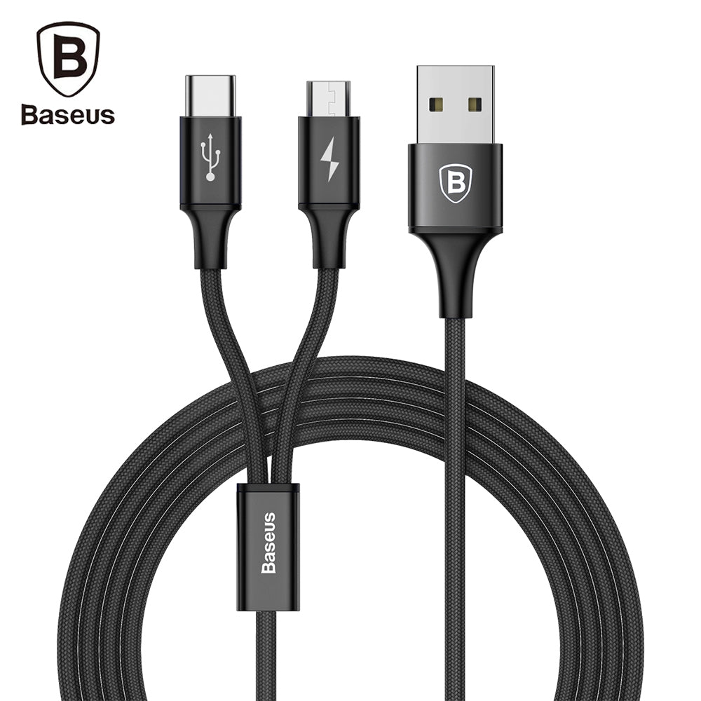 Baseus Rapid Series Micro USB Type-C Charge Data Cable 1.2M