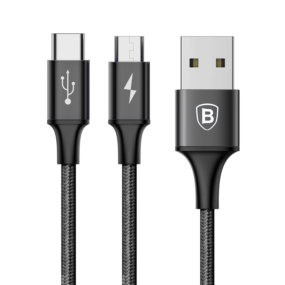 Baseus Rapid Series Micro USB Type-C Charge Data Cable 1.2M