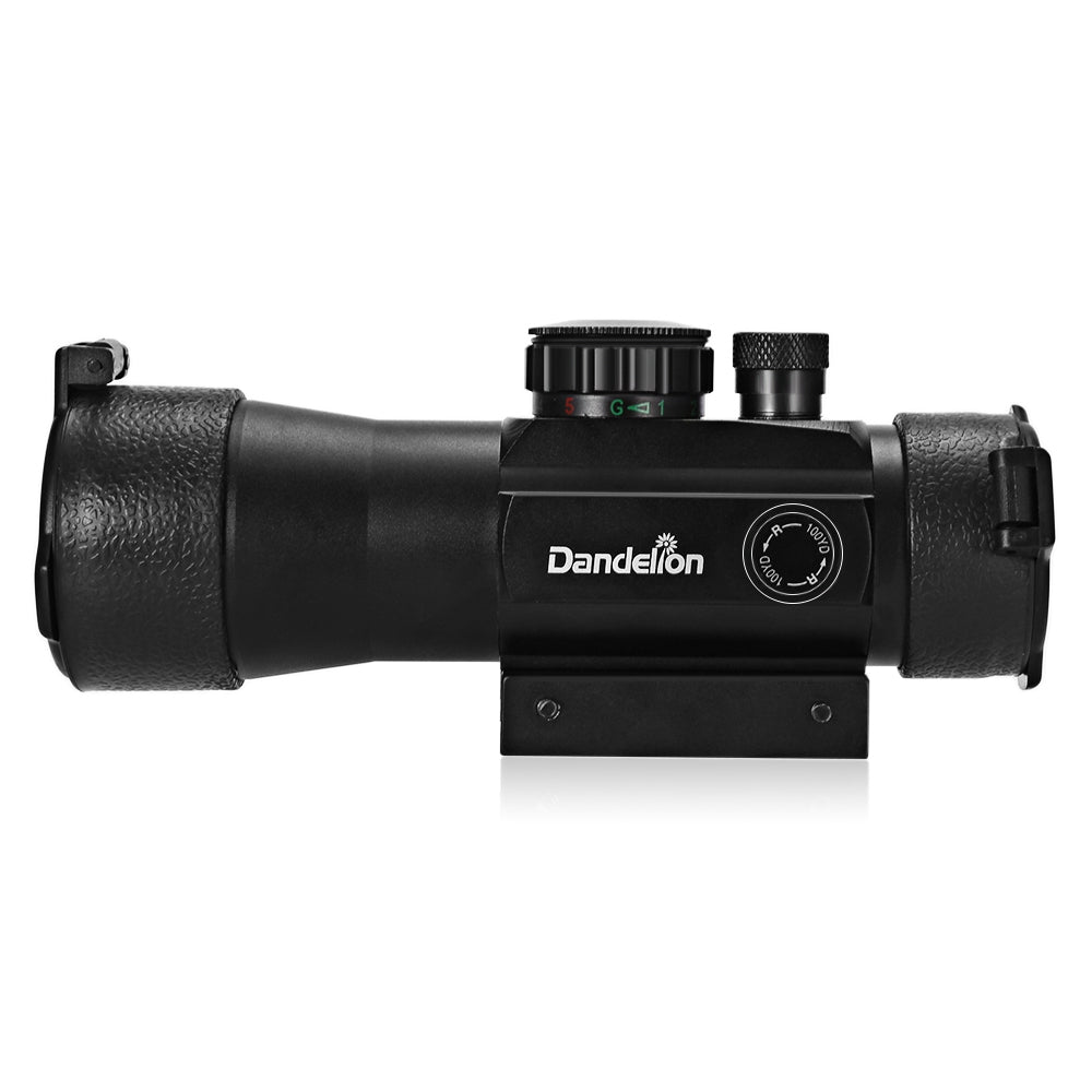 Dandelion 2 x 42 Outdoor Tactical Red Green Dot Laser Telescope Sight for 20MM Weaver Rail Bow