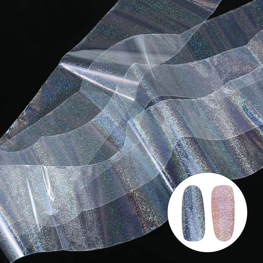6pcs Nail Foils Starry Sky Glitter Nail Art Transfer Sticker Paper
