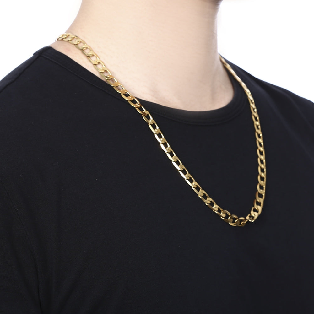 8mm 24K Plated Gold Color Chain Thick Men Necklace