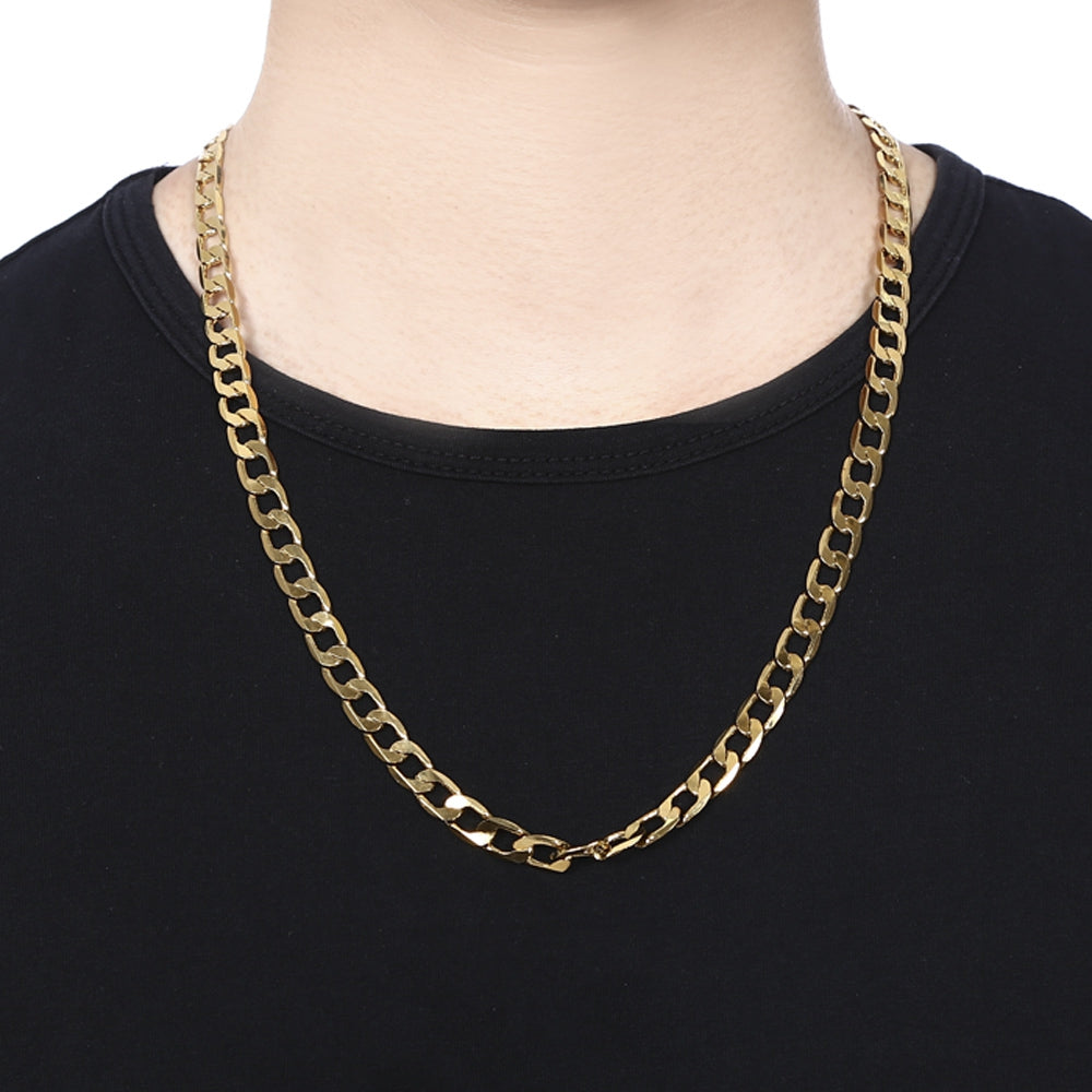 8mm 24K Plated Gold Color Chain Thick Men Necklace