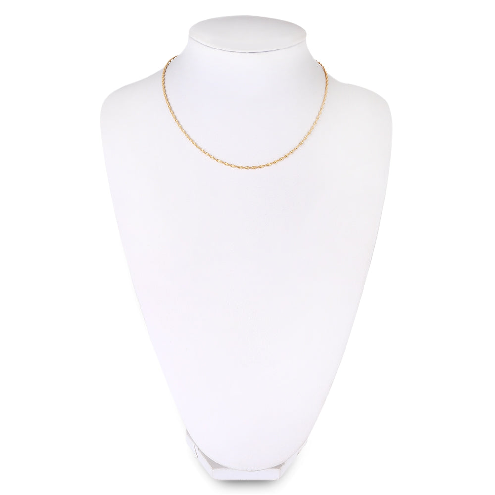 24K Plated Gold Color Twisted Chain Necklace for Women