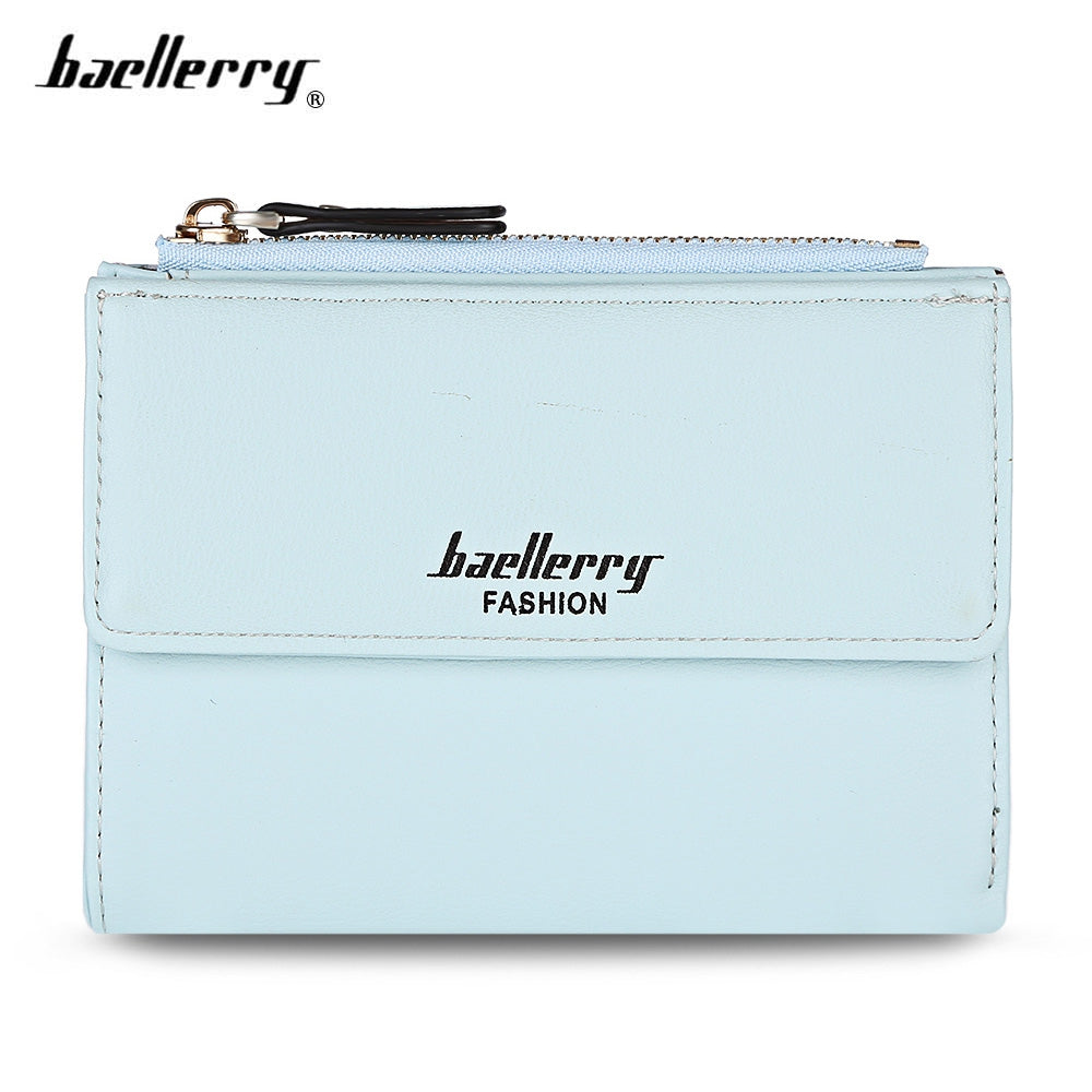 Baellerry Stylish PU Leather Card Holder Short Wallet Coin Purse for Women