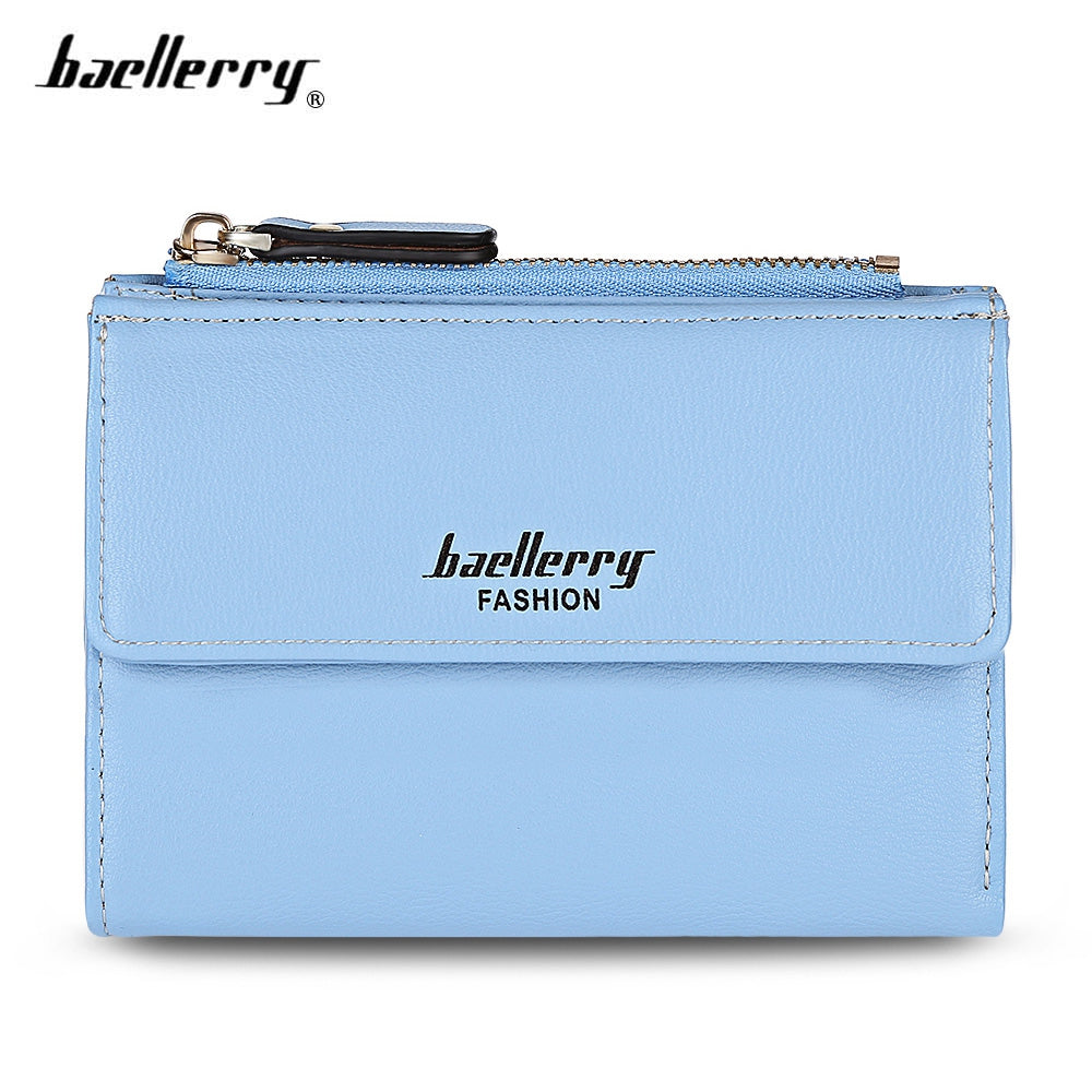 Baellerry Stylish PU Leather Card Holder Short Wallet Coin Purse for Women