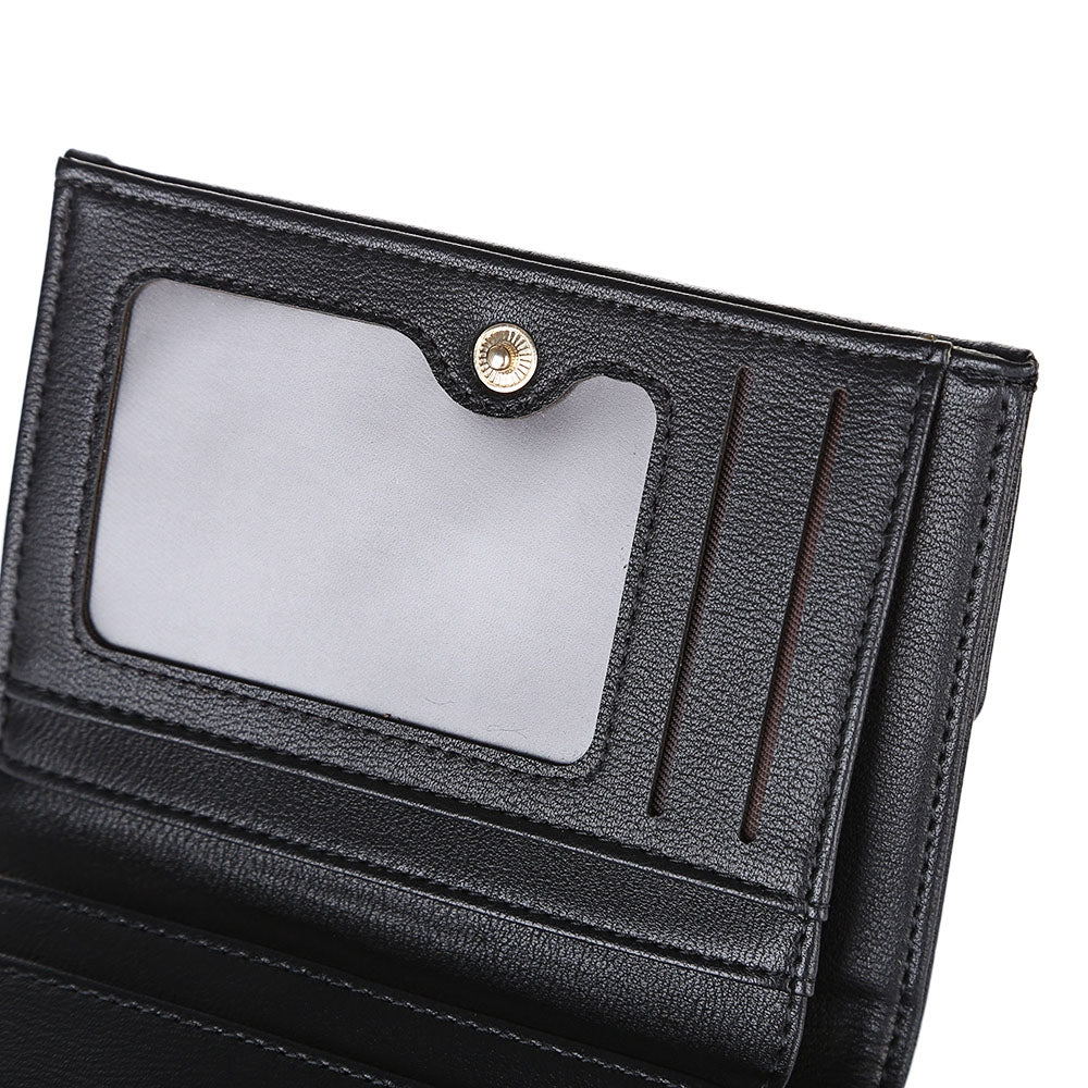 Baellerry Stylish PU Leather Card Holder Short Wallet Coin Purse for Women