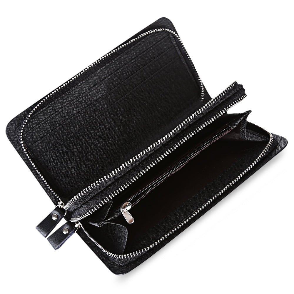 Baellerry Stylish Portable Large Capacity Multifunction Double Layers Wallet Clutch Bag for Men