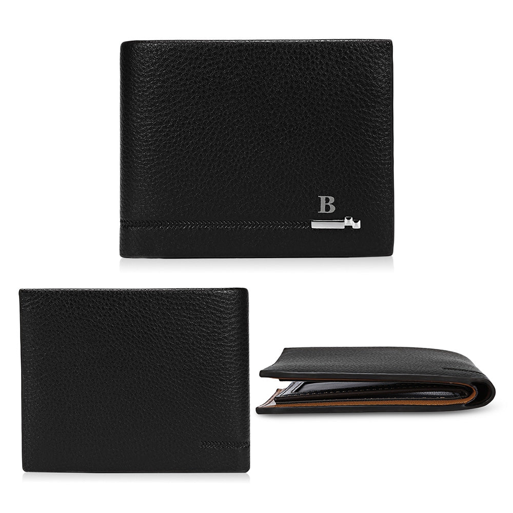 Baellerry Stylish Soft PU Leather Card Holder Short Wallet for Men