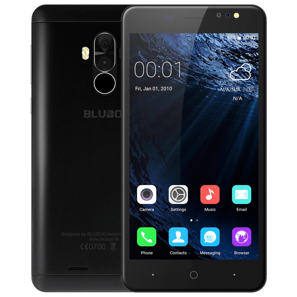 Bluboo D1 3G Smartphone 5.0 inch Android 7.0 MTK6580A Quad Core 1.3GHz 2GB RAM 16GB ROM Fingerpr...