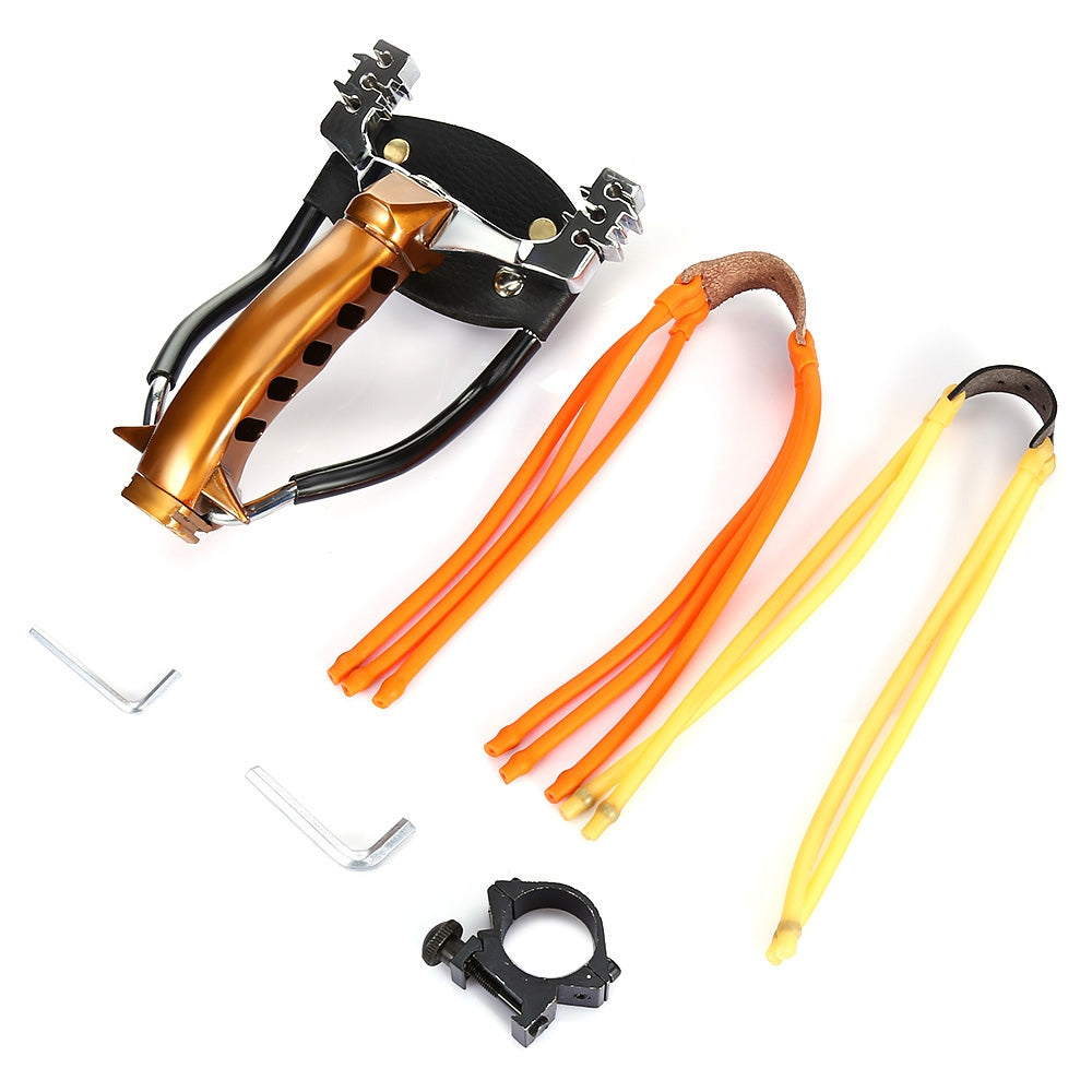 Compact Aluminum Alloy Wrist Slingshot with Magnet for Hunting Training