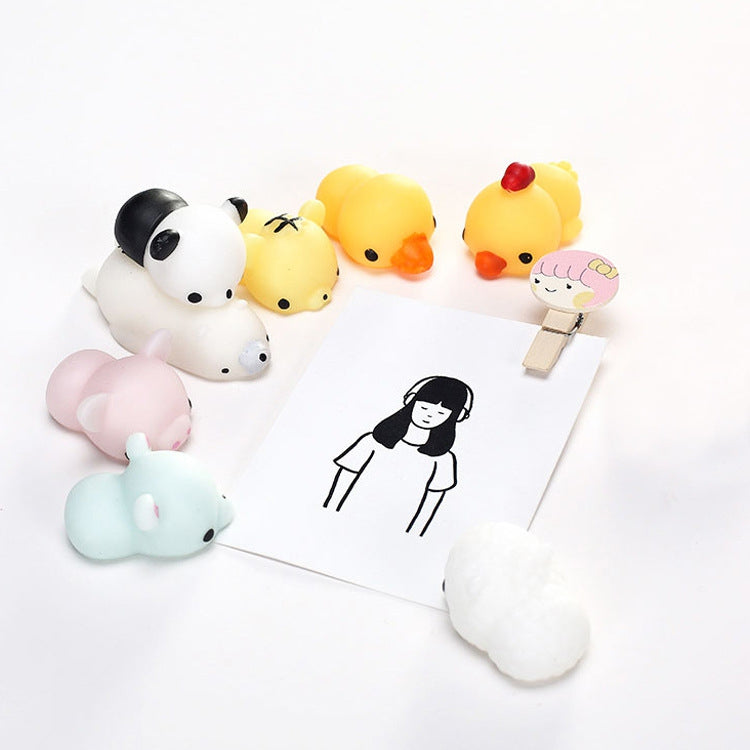 Cute Cartoon Mini Sea Dog TPR Squishy Toy Stress Relief Product Relaxation Gift