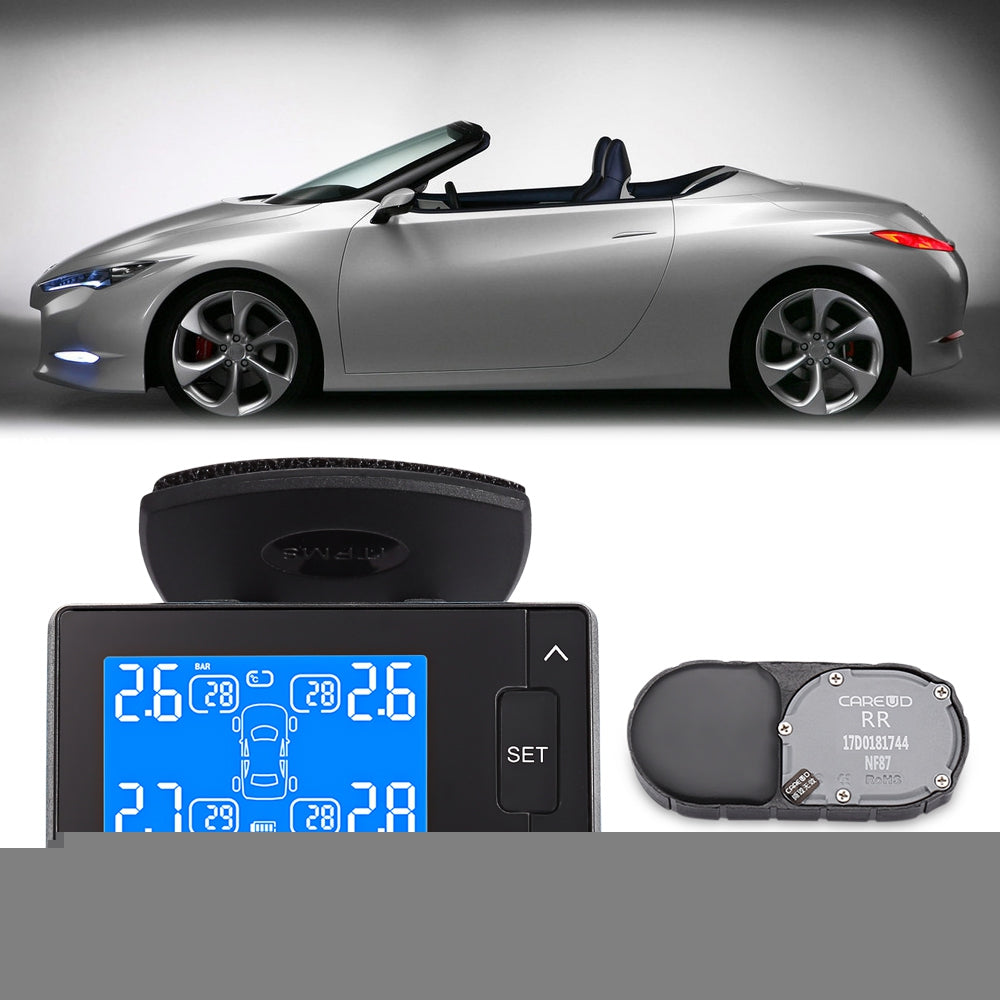 CAREUD U902 NF+ LCD Display Car Tire Pressure Monitoring System with Four Wireless Internal Sensor