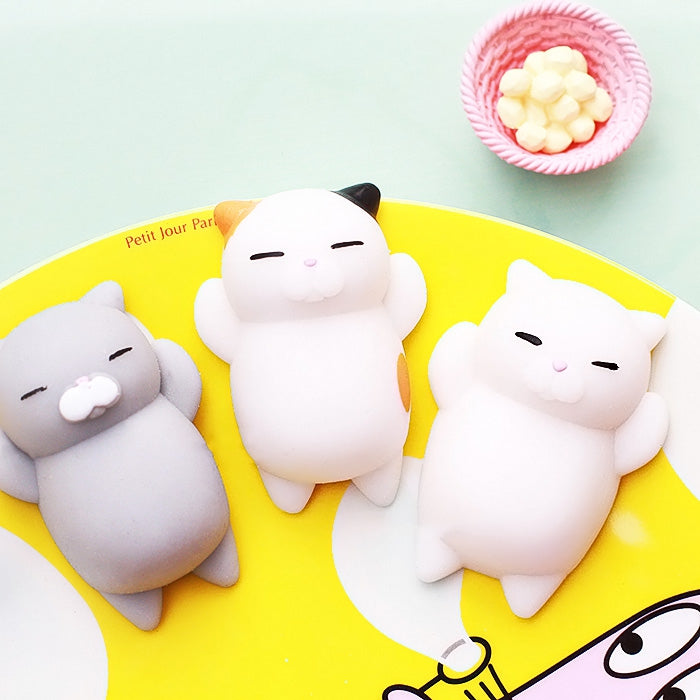 Cute Cartoon Lazy Sleeping Cat TPR Squishy Toy Funny Stress Reliever Relaxation Gift Decor