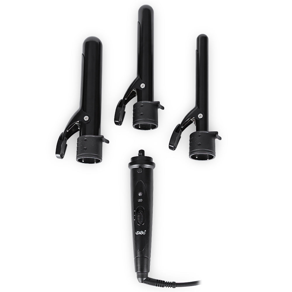 DODO 2819 Interchangeable 3 in 1 Clip-less Multifunctional Iron Hair Curler Set