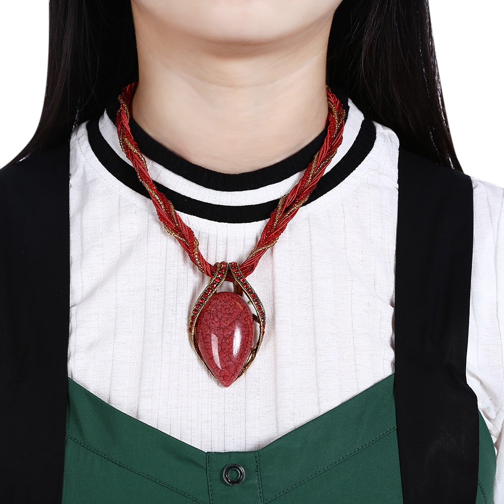 Bohemia Women Resin Pendant Necklace