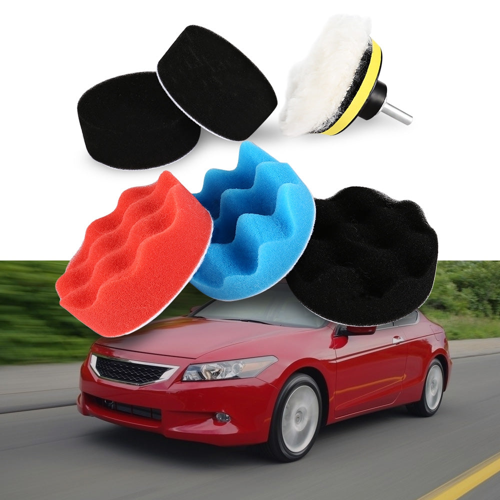 7PCS Waxed and Polished Sponge Suit for Car